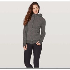 Lululemon Scuba Hoodie Light Cotton Fleece Heathered Grey